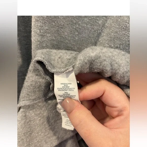 Women’s Prana Cozy Up Hemp Blend Crewneck Pullover Heather Gray Sweatshirt M - Picture 8 of 9